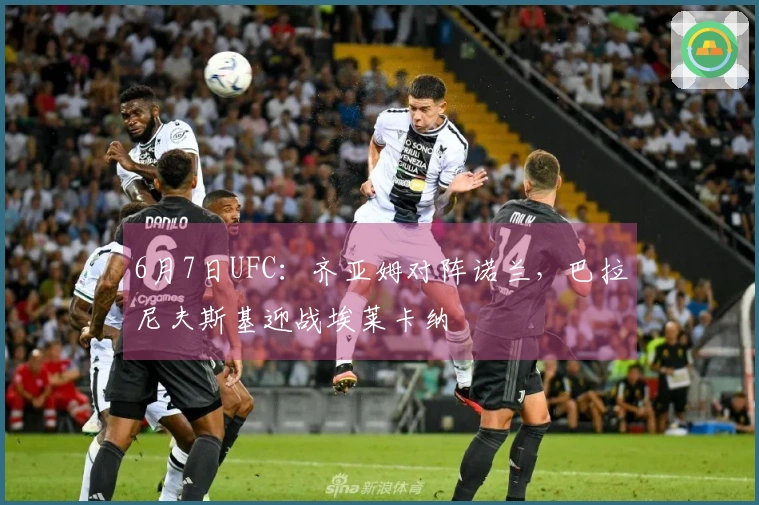 6月7日UFC：齐亚姆对阵诺兰，巴拉尼夫斯基迎战埃莱卡纳